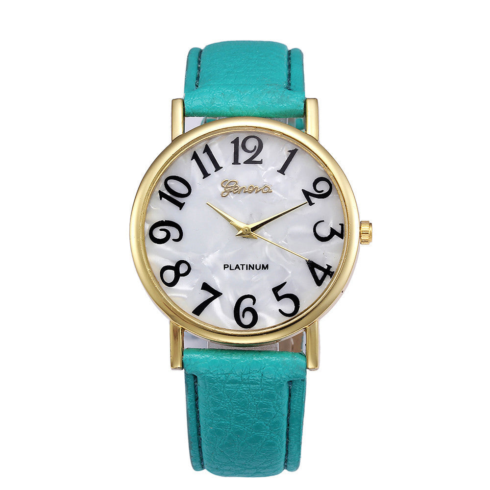 Marble Belt Watch Fashion Geneva Watch