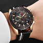 LIGE Business Watch Men Sport Quartz Clock Leather  Waterproof