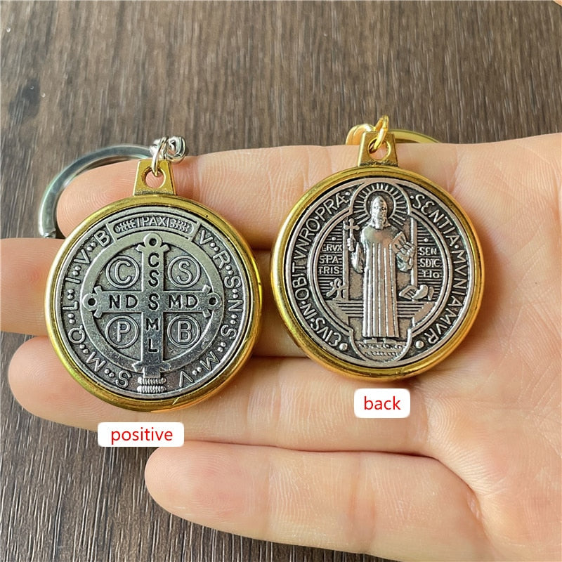 Two-color Thinker Angel Madonna Keychain