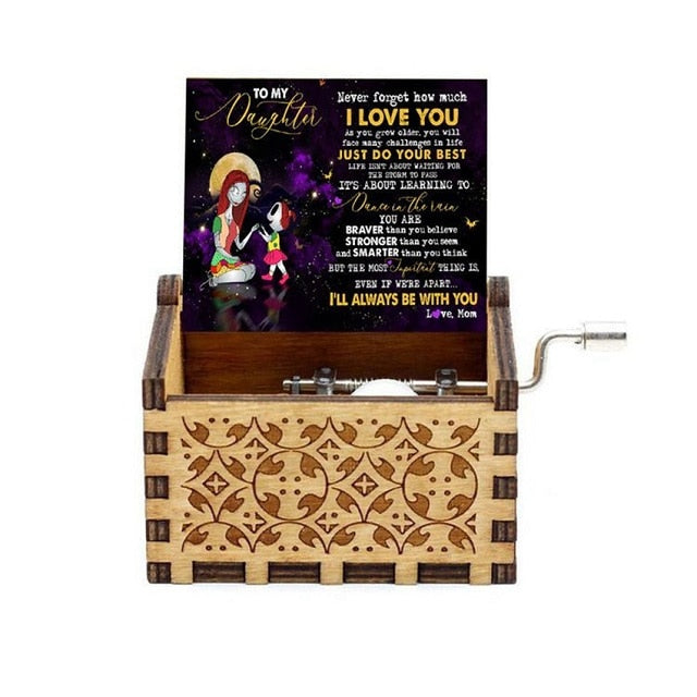 Christmas Wooden Hand Crank Music Box