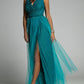 Spaghetti Strap High Waist Party Solid Dress