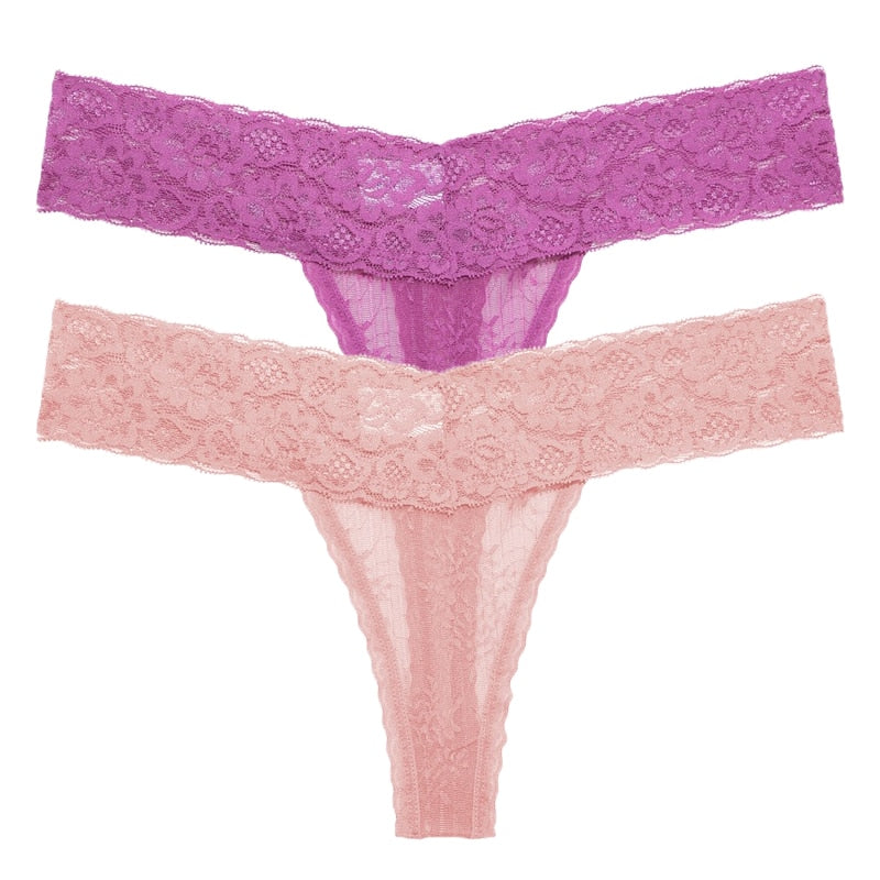 2 PCS/Set Lace Thongs